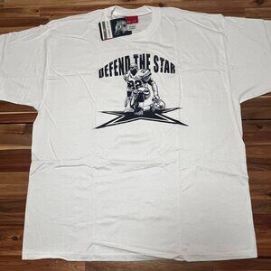 Vtg Reebok Emmitt Smith All-Time Rushing Leader T Shirt Cowboys NFL 2XL New Y2K